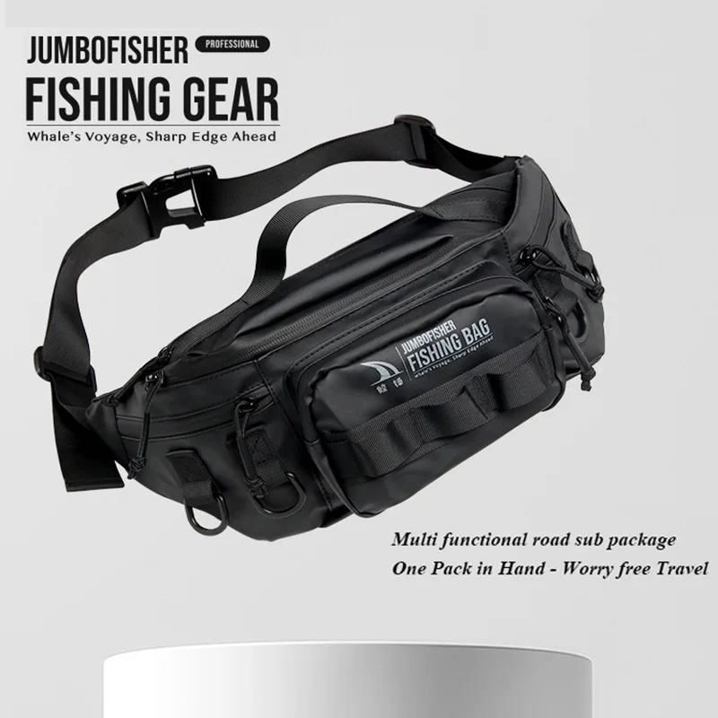 Waterproof Fishing Lure Waist Bag High-Capacity Fly Fishing Tackle Box Shoulder Bag