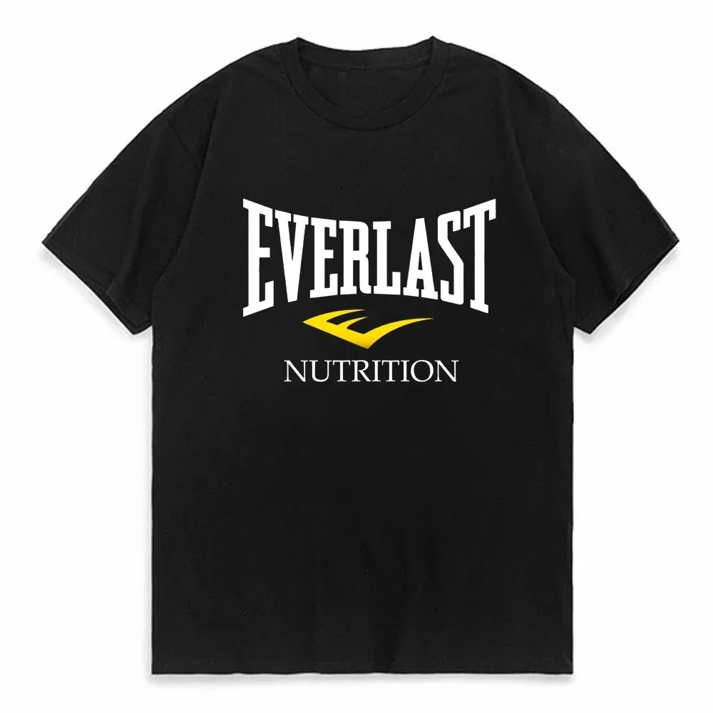 EVERLAST BOXING LOGO T-Shirt Men\'s Women\'s O-Neck Print Summer Cotton T Shirt Harajuku Streetwear Hoodies Pop Boys Girls Tops