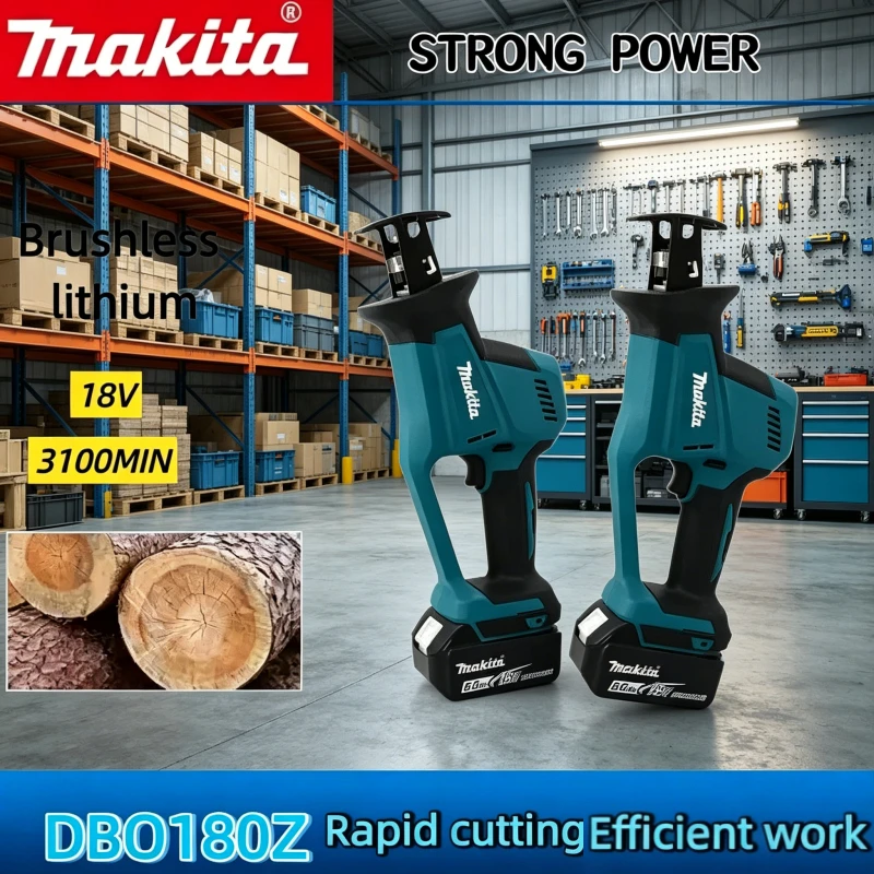 

Аккумуляторная сабельная пила Makita DJR189 для резки дерева и металла, бесщеточная, портативная