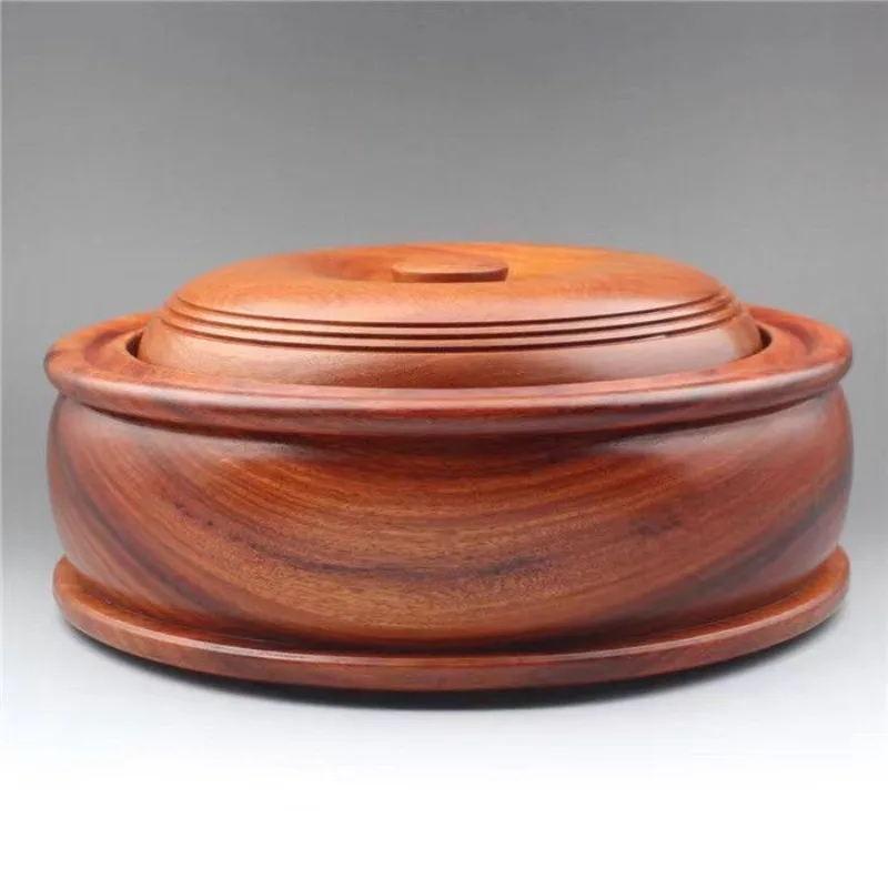 Eight treasure jars, solid wood small, large living room and dining room decoration, mahogany pear sealed jars with lids
