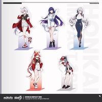 Pre Sale miHoYo Official Honkai Impact 3 Leisurely Summer Series Fifth Bullet Acrylic LiPai Kiana Bronya FuHua Coplay Gifts