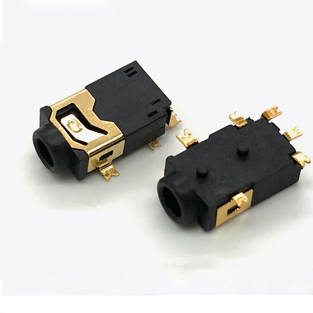 

50pcs 3.5mm Audio Jack PJ-224 Horizontal 6PIN SMD Stereo Dual Switch Dual Column Audio Socket Power Amplifier Connector