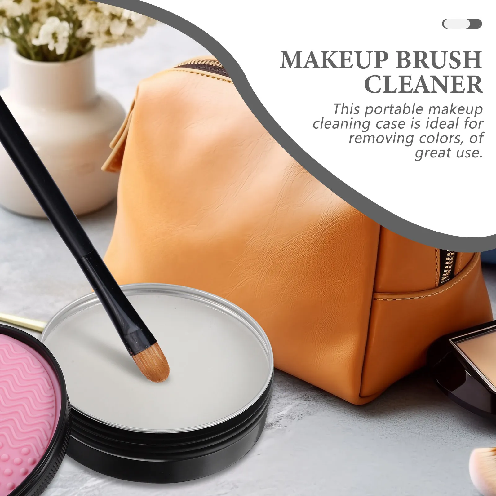 

Портативный легкий очиститель для кистей для макияжа: коробка-мыльница для очистки кистей для теней и румян, цветной