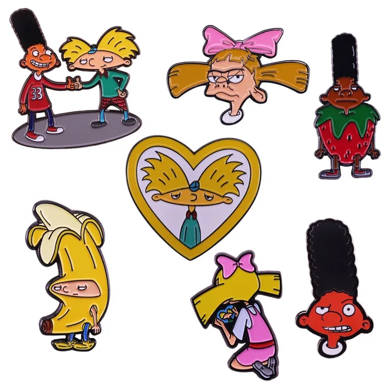 Hard Enamel Pins Fun Cartoon Movie Lapel Badges Bag Hat Collar Women Men Animal Jewelry Brooches New Year Holiday Gift For Kids