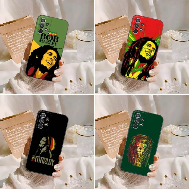 Reggae Bob Marley Phone Case Accessories For Samsung A02 A53 A13 A21 A33 A22 A31 A52 A73 A32 A50 A20 A40 A23 S Back Cover