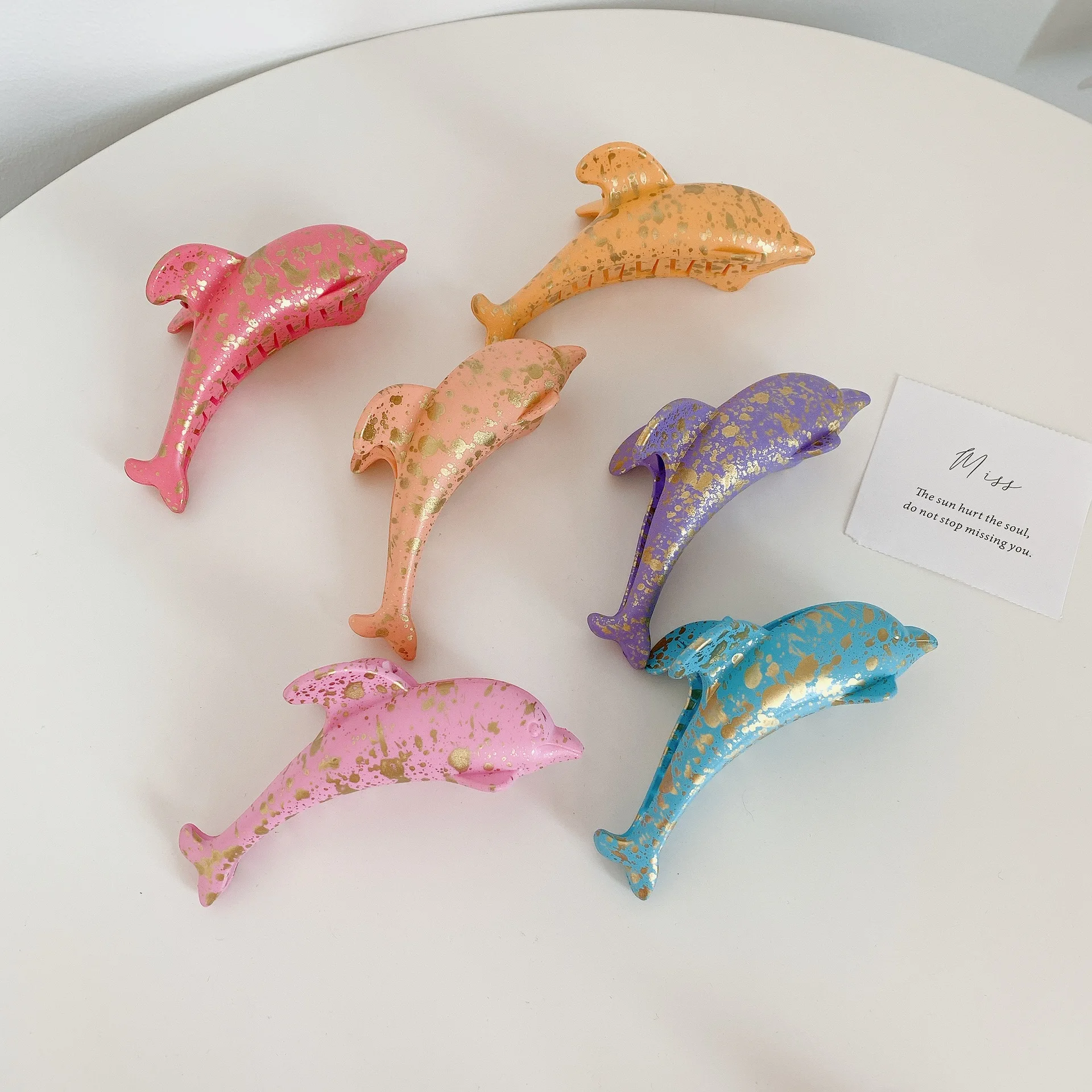 NWT ⚜️?⚜️ Piper K adorable dolphin hair claw clip Piper K Dolphin claw clip hair clip New | Mercari main image 2
