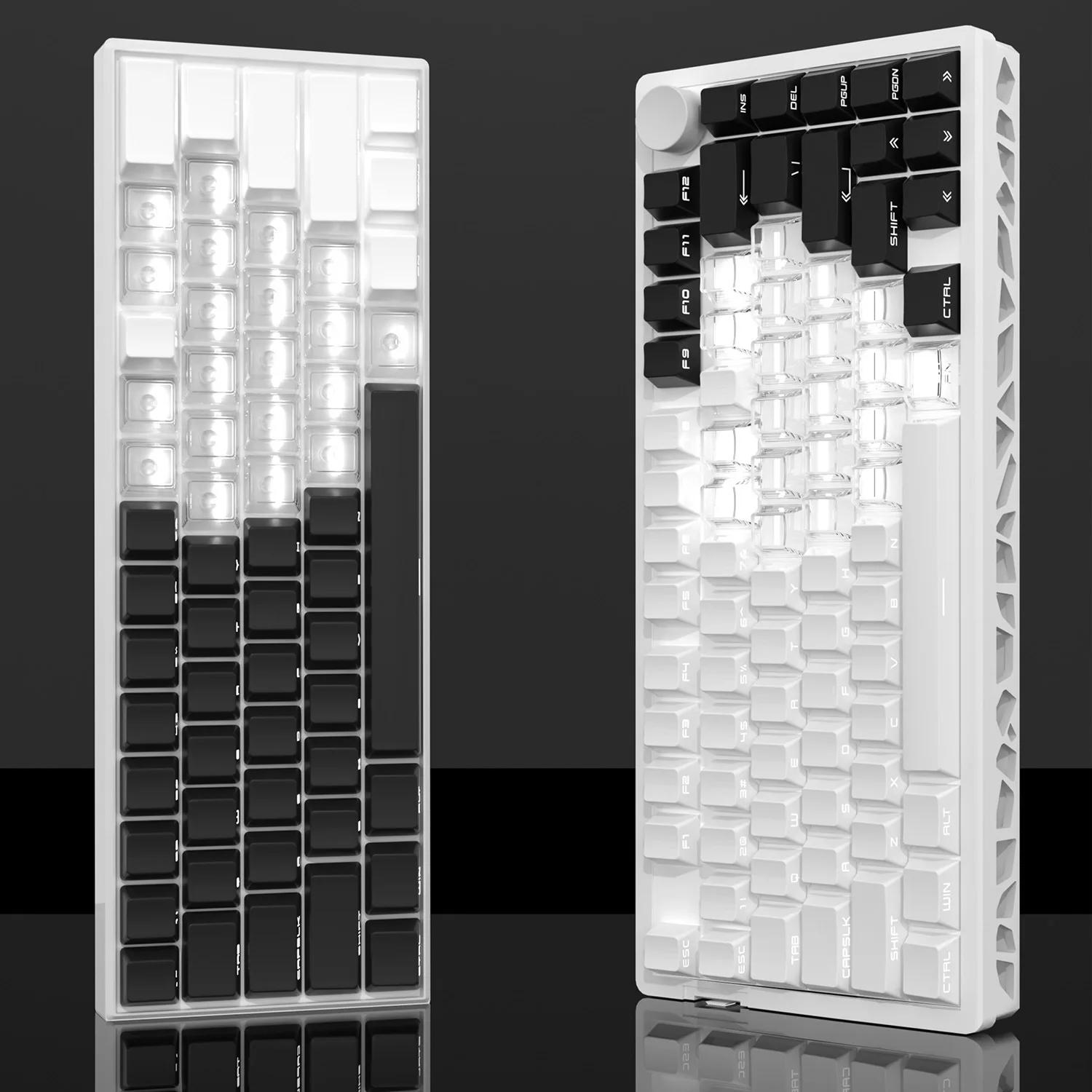 Triple side engraved keycap black and white love, American lion mad68/night devil/ez63/atk/wotting desktop