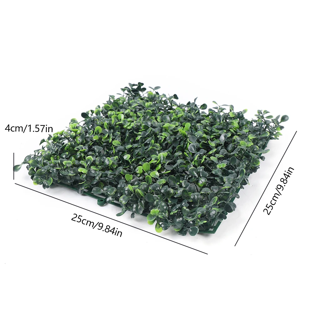 48Pcs 10x10'' Artificial Boxwood Hedges Green Topiary Panels Plant Artificial Boxwood Mat Privacy Hedge Screen for Garden