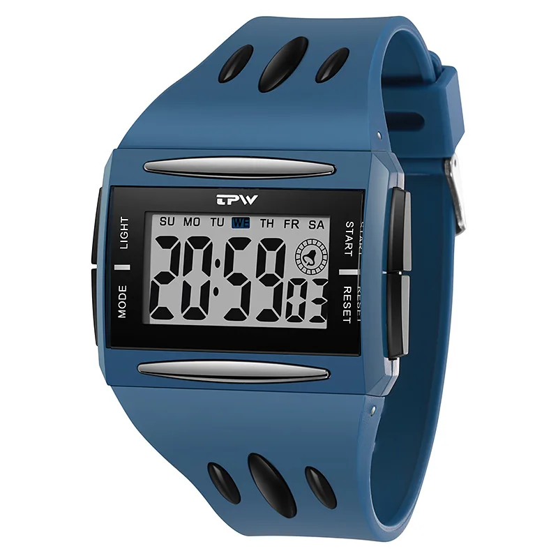 

Новые оригинальные брендовые электронные светящиеся цифровые часы TPW для мужчин, водонепроницаемые наручные часы с хронографом, мужские Relojes Digitales