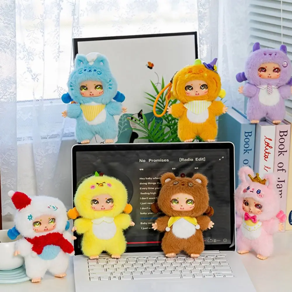Série animal de cores brilhantes brinquedo de pelúcia olhos grandes huggable design animais de pelúcia chaveiro vinil macio pelúcia estatueta de vinil bonecas