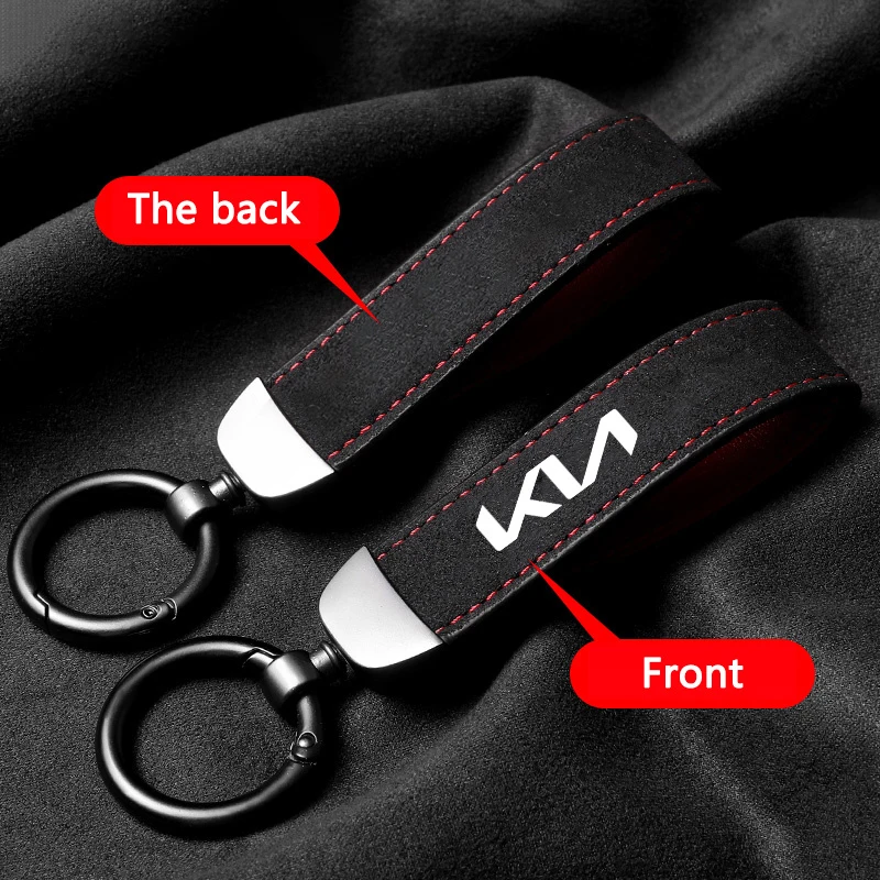 

Suede Leather Texture Key Ring Keychain Keyring Key Chain For Kia Rio Ceed Sportage Cerato Soul Sorento Picanto Optima Accessory