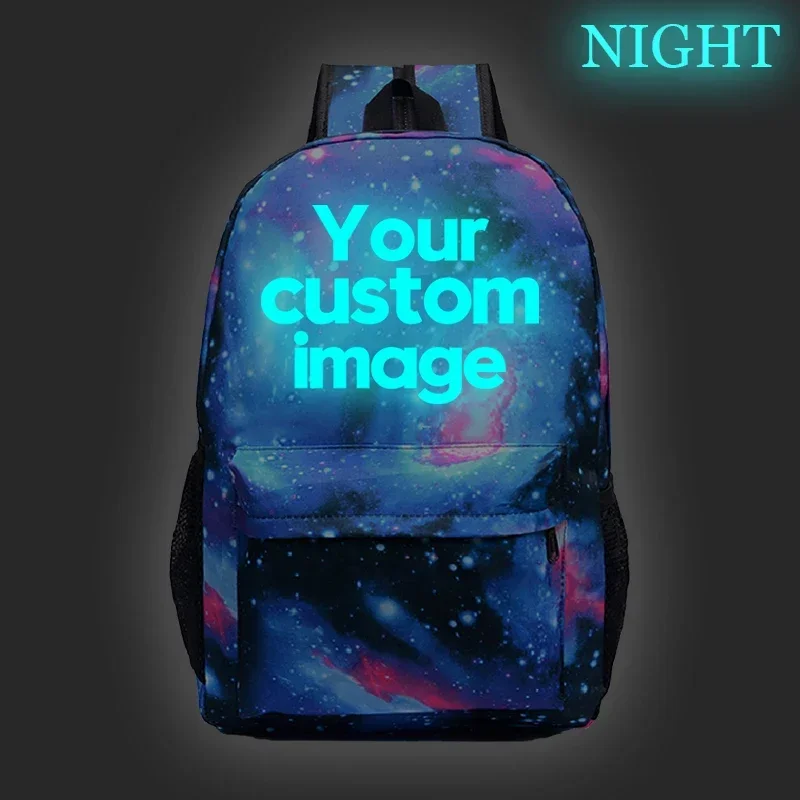 Custom DIY Backpack Rucksack Waterproof Bag Customize Teenagers Girls School Luminous DIY Custom School Bag Funny Backpacks Bags