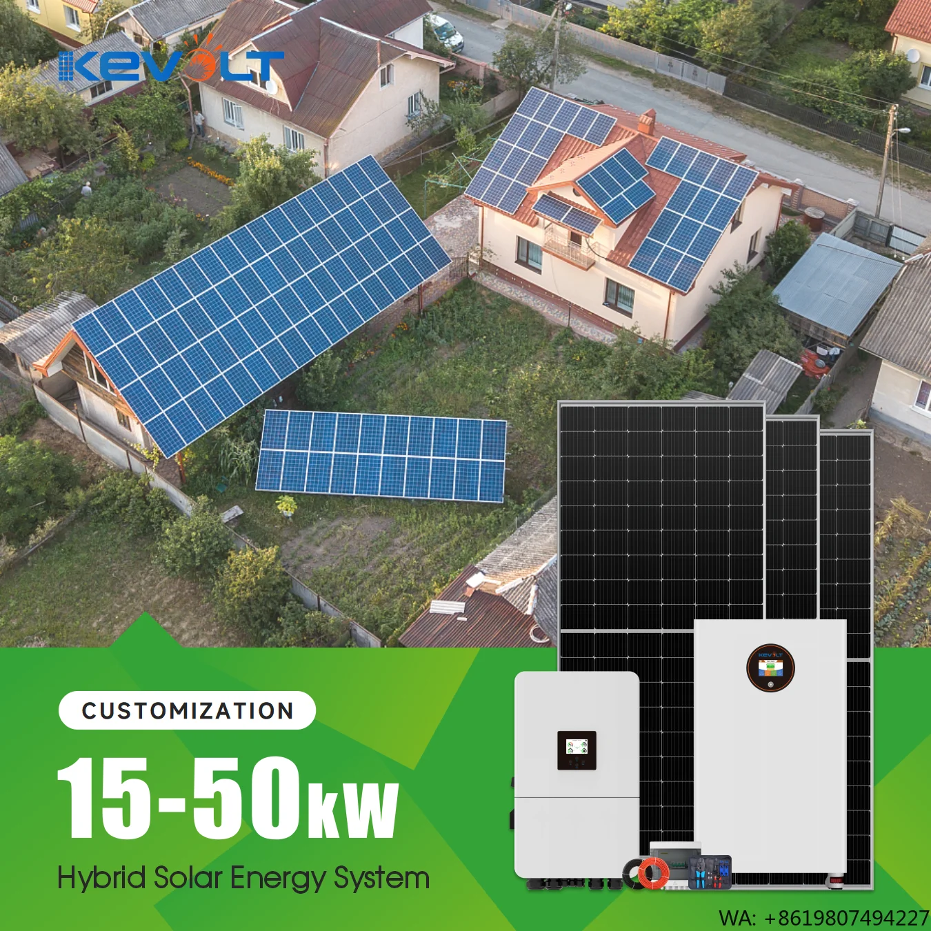 

Solar Energy System Complet 15kW 20kW 30kW Solar Panels Kit With Lithium Battery and Solar Inverter