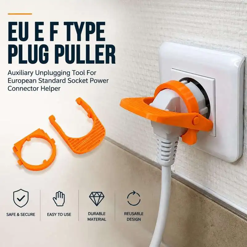 Plug Remover Tool For EU E F Socket Practical Power Connector Unplug Auxiliary Household Gadget