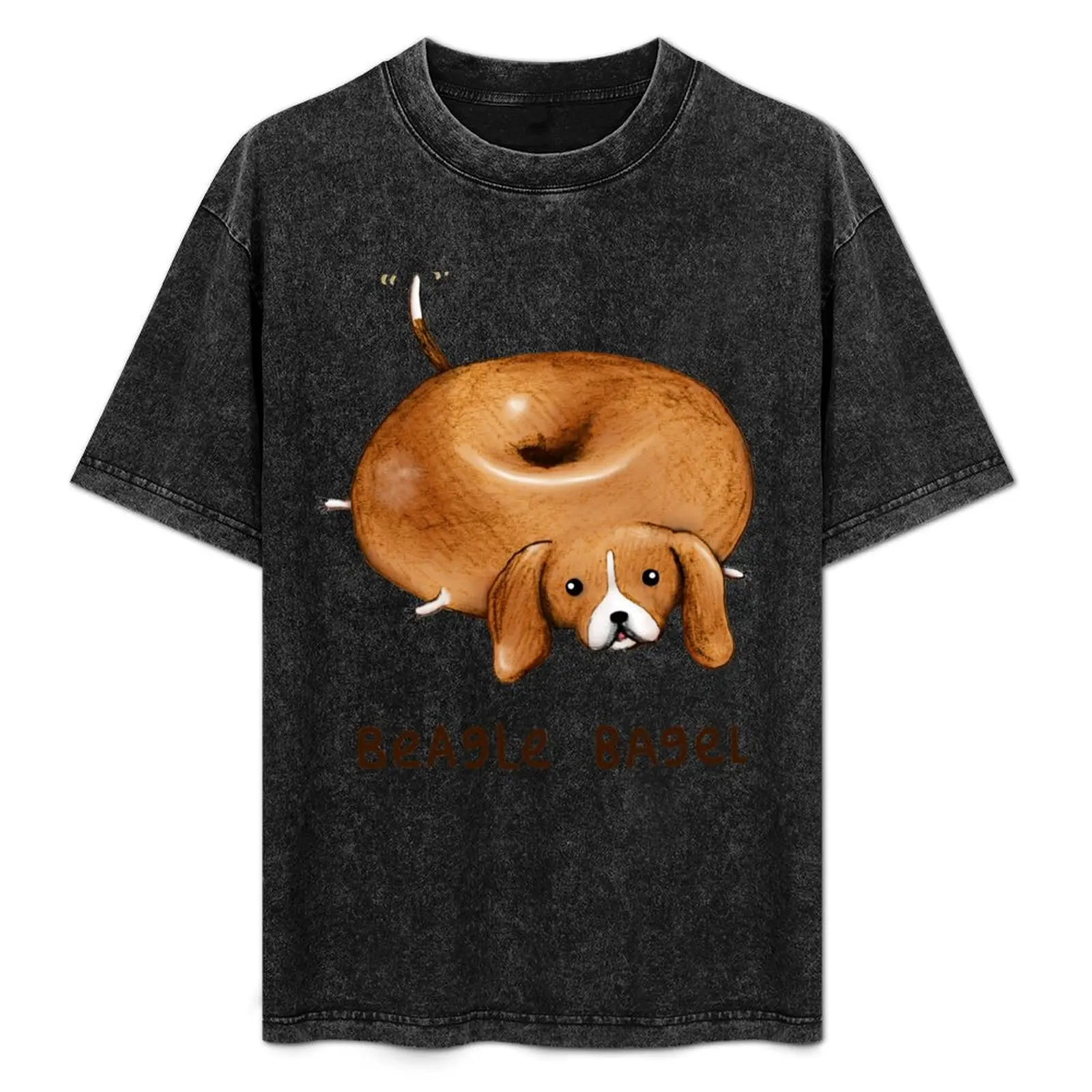 

Beagle Bagel T-Shirt Fashion Graphic Tee for Men