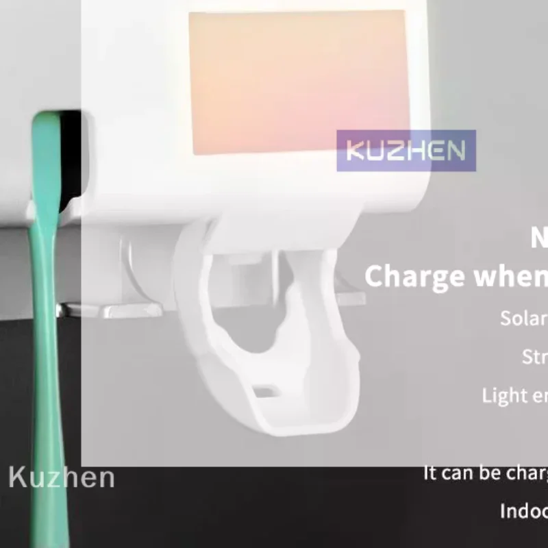 /Kuz/1pc Smart Toothbrush , Free Punching Wall Mounted Toothbrush Holder, Automatic Squeeze Toothpaste Device