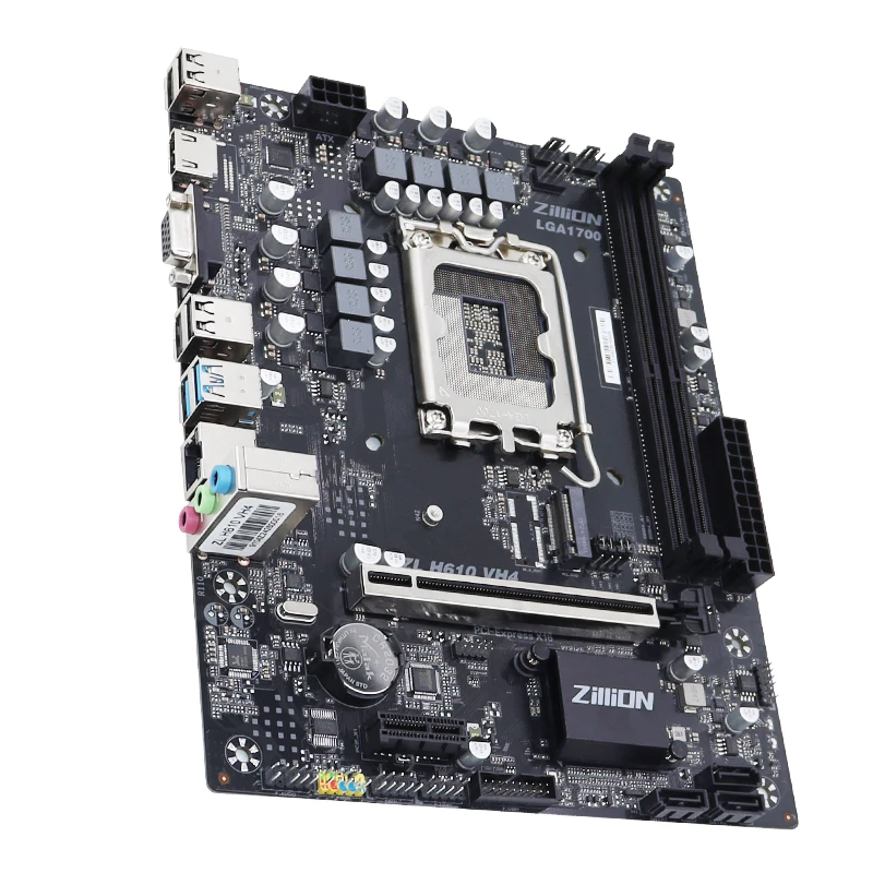 Imagem -04 - Placa-mãe Zillion-h610 Vh4 Suporte Lga1700 Dual Channel Ddr4 3200mhz M.2 Nvme Sata Pcie3.0 Cpu Intel 12400f 13100f 13400f