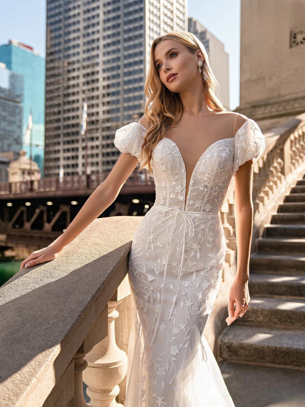 Graceful Off The Shoulder Wedding Dress Classic Appliques Bride Robe White Modest Mermaid Long Bridal Gown Robe De Mariée