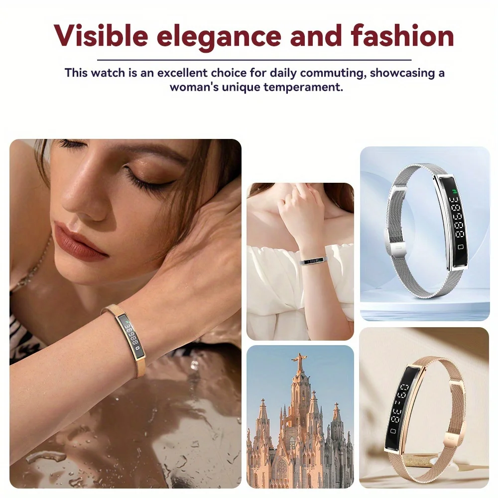 سوار معصم ذكي صحي جديد من DAORKOW، سوار معصم للياقة البدنية والنساء، عداد الخطى المقاوم للماء وساعة ذكية
