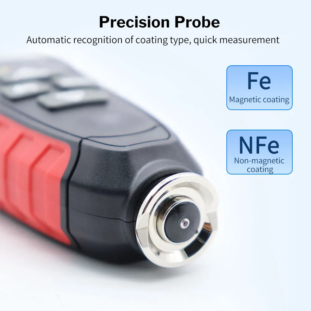 Medidor de espessura 0-1250um fe/nfe do revestimento do automóvel de deewaz para a ferramenta de medição do medidor do verificador da pintura do carro