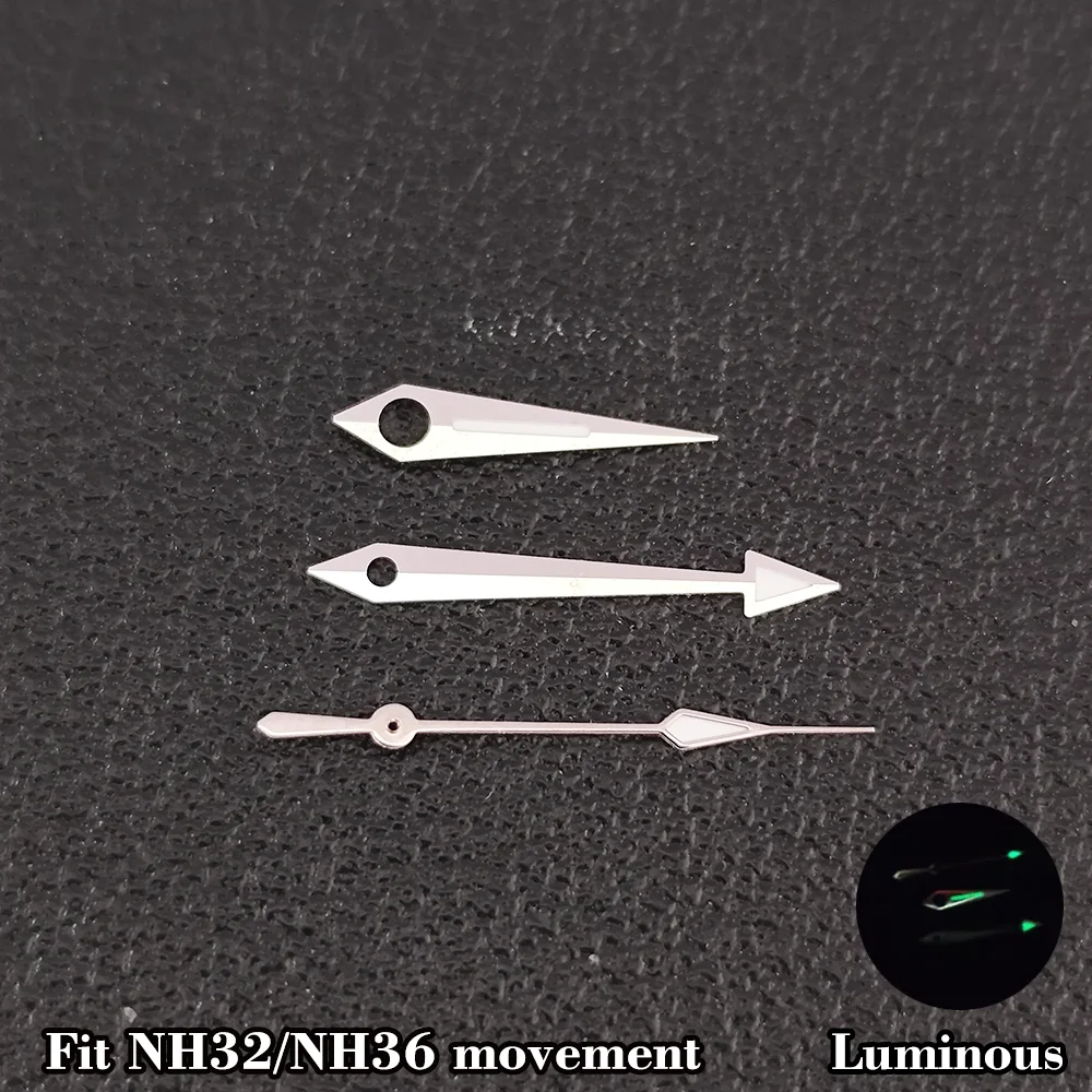 

Fit NH32 NH36 ETA 2836 2824 Miyota 8205 8215 movement Watch Hands Green Luminous Watch Hands hollow out Watch Hands