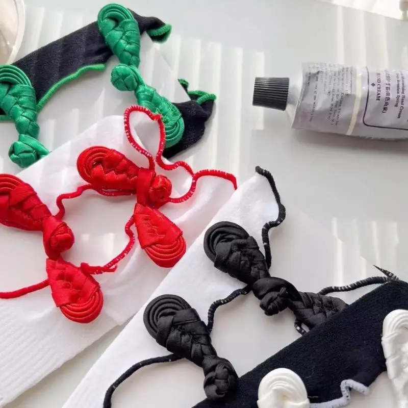 195E جوارب للكاحل مكشكشة للنساء جوارب لوليتا دائرية جوارب شيونغسام ملتوية على شكل عجل مكشكش #3