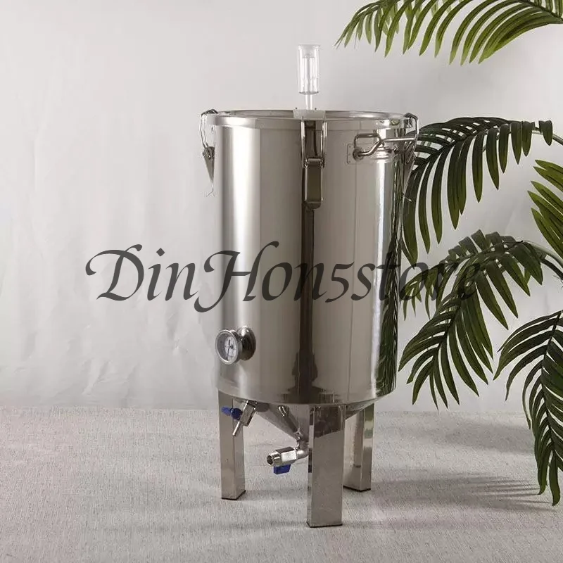 60L Fermentation Tank Stainless Steel Conical Fermentation Tank Storage Bucket Wine Fermentation Brewing Kit for Home Brewing
