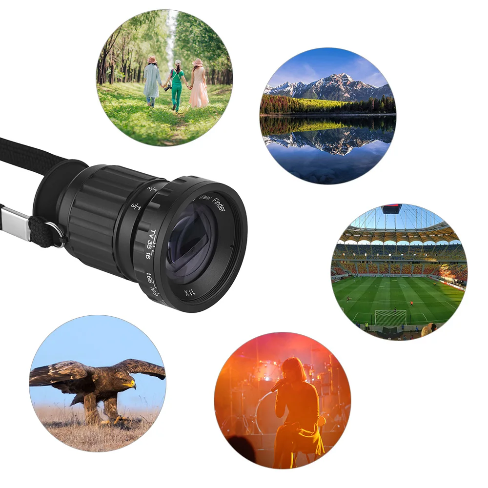 Portable 11X Micro Magnification Director's Viewfinder View Finder Scene Viewer Mini 41mm Front Thread Telescopic Zoom Photograp