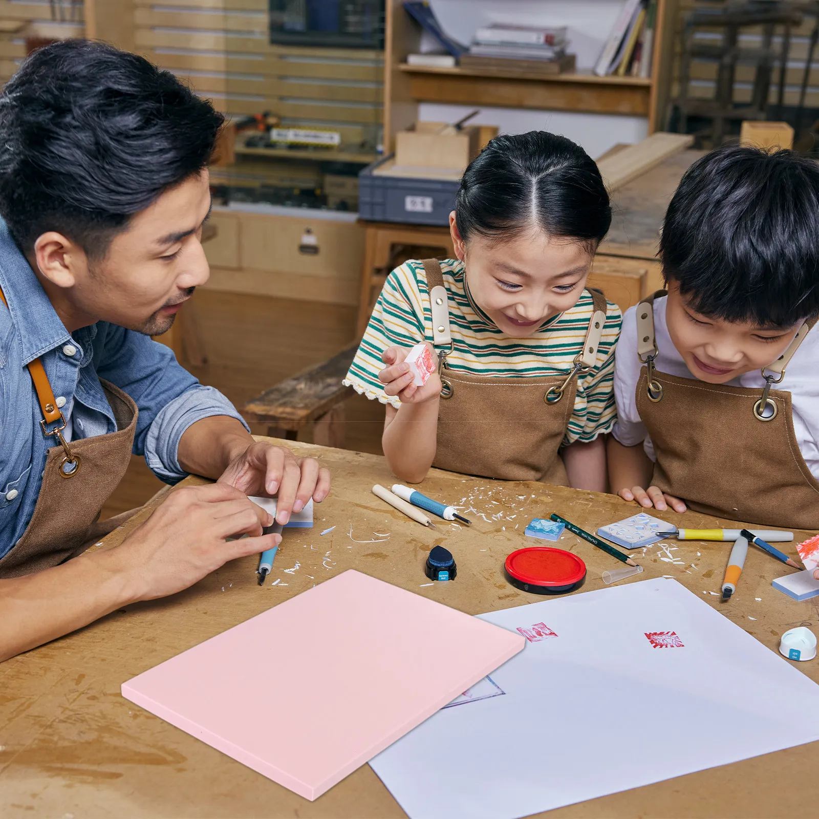 

5Pcs Premium Tpr Rubber Carving Blocks DIY Hand Carved Stamp Making Material for Scrapbooking Invitation Cards Art Practice