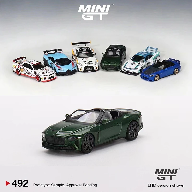 

MINI GT 1:64 Model Car Mulliner Bacalar Alloy Die-cast Vehicle #492 LHD Scarab Green