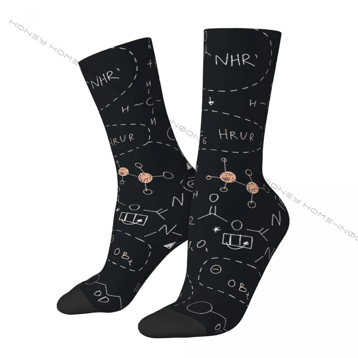 

Vintage Amazing Crazy Men's Socks Chemistry Chemist Science Scientist Unisex Seamless Printed Funny Happy Crew Sock Boys Gift