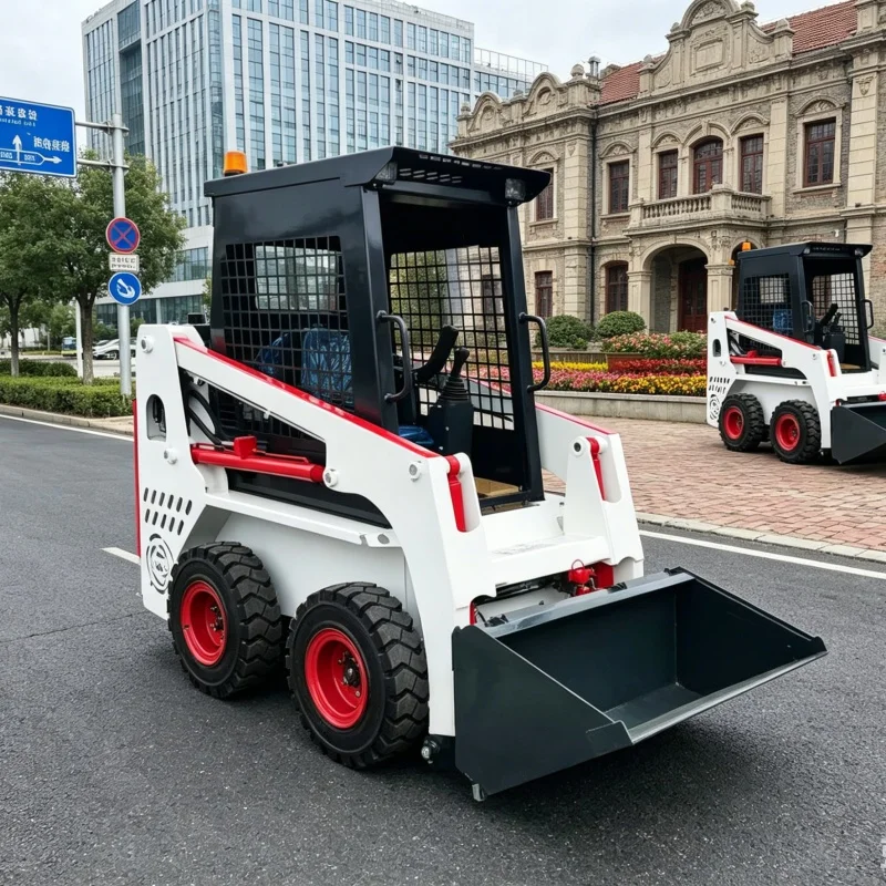

Customized New Skid Steer Equipment, Skid Steer Loader, Mini Skid Steer Vehicle, Skid Steer Shovel for Farm Material Transfer