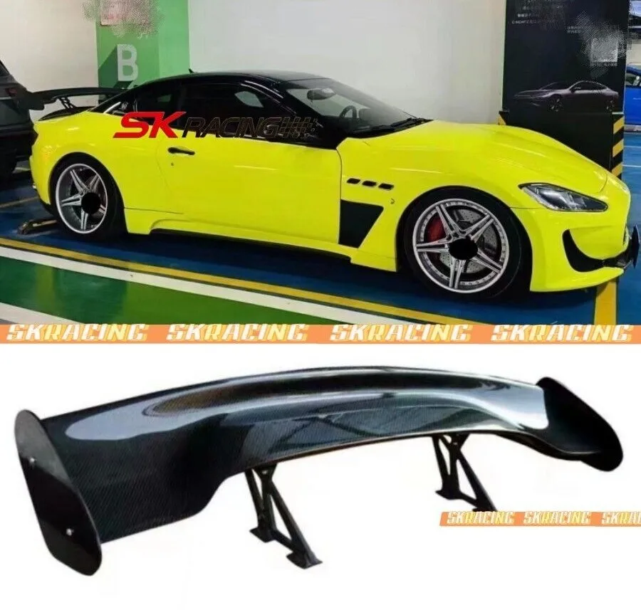 New Style ABS Carbon Fiber Look  GT Rear Spoiler Wing For Maserati GTS Gran Turismo Fit 4.2GT Automotive Modification Parts