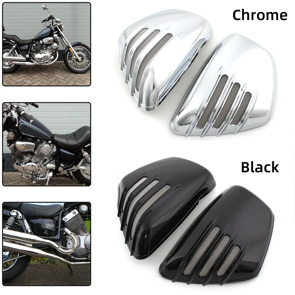 

Chrome Black Battery Side Fairing Cover ABS Protector Covers For Yamaha XV700 750 1000 1100 Virago 1984+ Motorcycle Accessories
