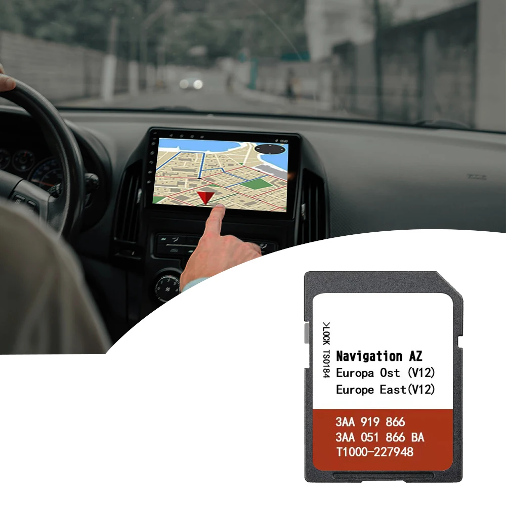 Scheda SD con Mappe Europa Orientale per VW Jetta Caddy Passat Sharan AZ OST V12 2021 GPS Sat Navi RNS315