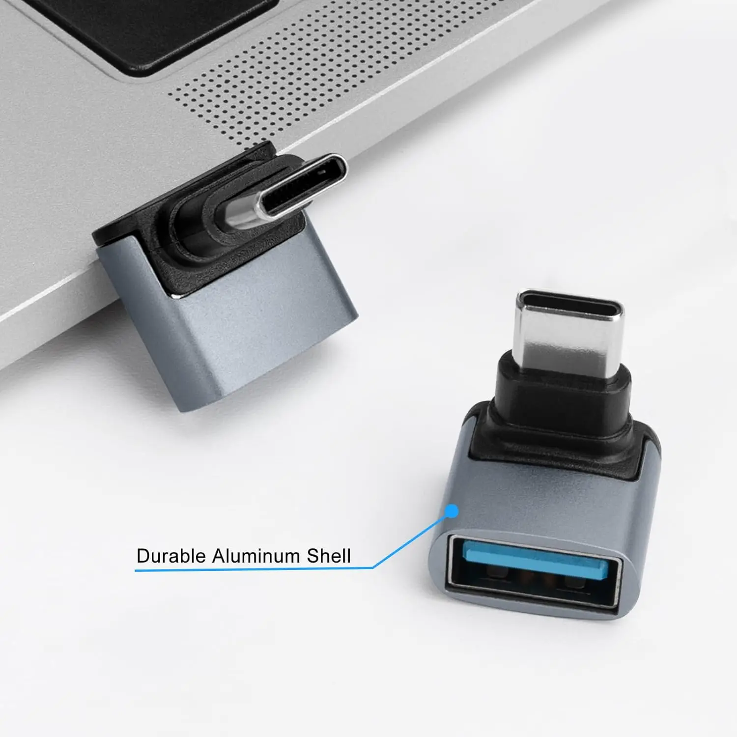 90-градусный адаптер USB C к USB 3.1 OTG, прямоугольный адаптер типа C к USB, передача данных 10 Гбит/с для смартфонов, планшетов, ноутбуков