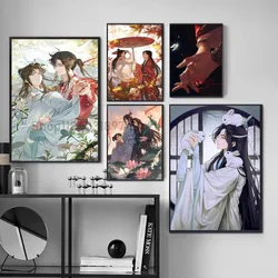 1pc NEW Anime TGCF Heaven Officials Blessing Poster Self-adhesive Art Waterproof Paper Sticker Coffee House Bar Room Wall Decor