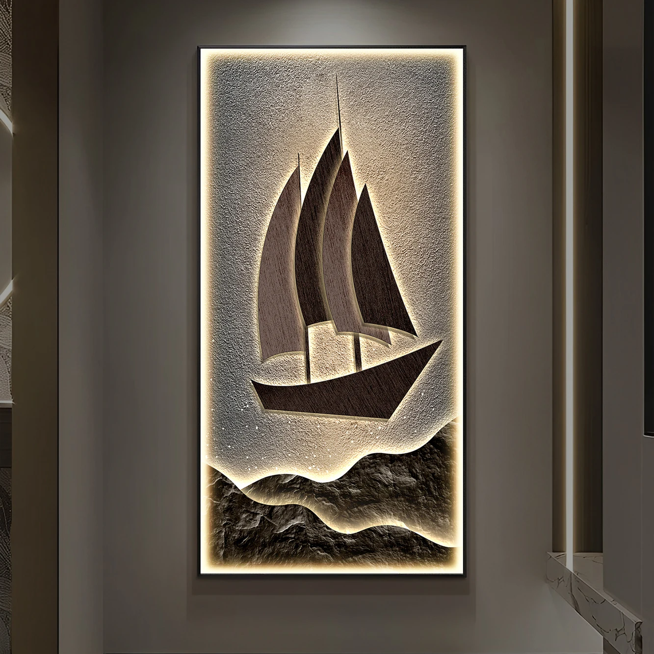 Modern LED Wall Lamp For Corridor Indoor Living Room Hallway Study Home Decoration Lustre Crystal Porcelain Painting Mural Light