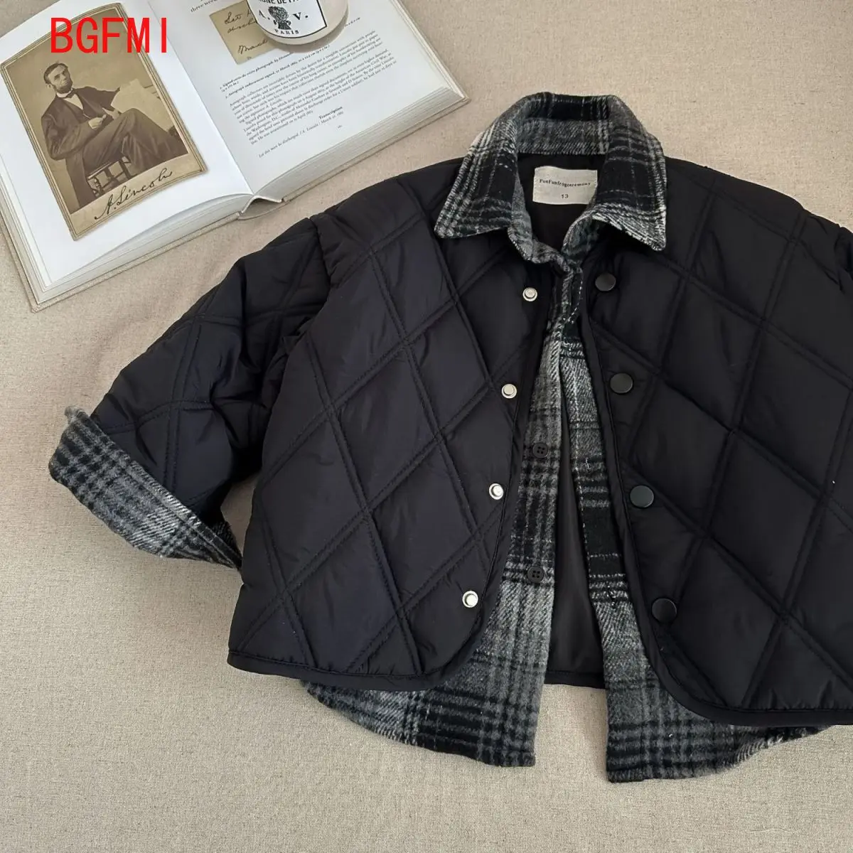 Teens Boys Down Cotton Jacket New Children's Thin Cotton Stylish Fake Two Piece Winter Jacket Boys Handsome Patchwork Coat 1-13Y