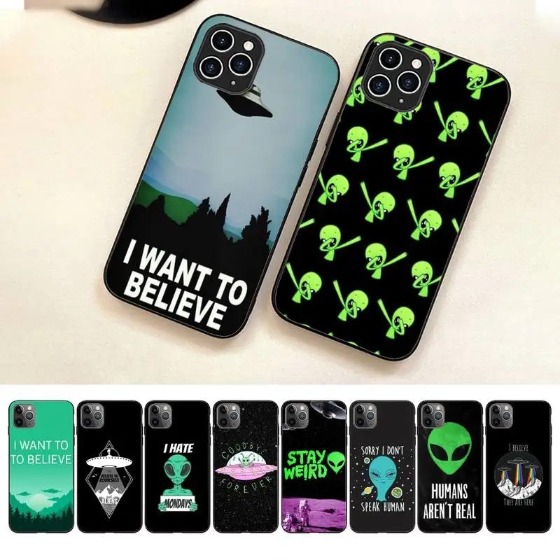 I Want To Believe Alien Phone Case For Iphone 7 8 Plus X Xr Xs 11 12 13 Se2020 Mini Mobile Iphones 14 Pro Max Case