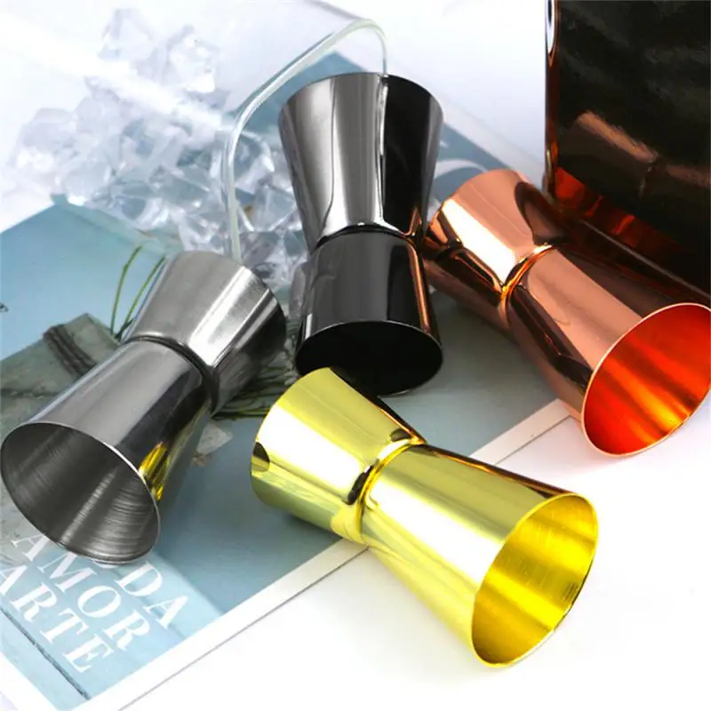 스테인레스 스틸 칵테일 셰이커 측정 컵, 듀얼 샷 음료 스피릿 측정 지거, 주방 바 도구