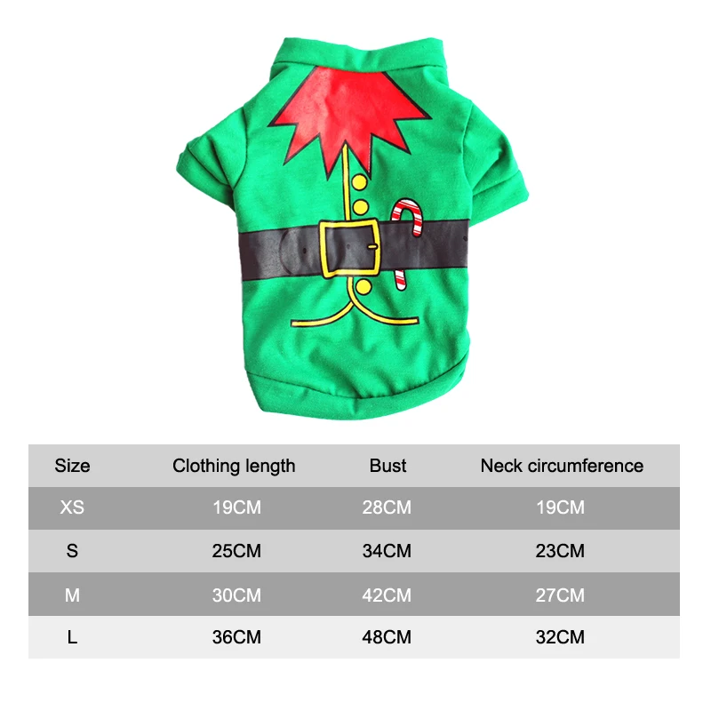 Ropa navideña para perros, ropa para mascotas, disfraz para perros pequeños y medianos, muñeco de nieve de dibujos animados, ropa estampada para mascotas de Papá Noel