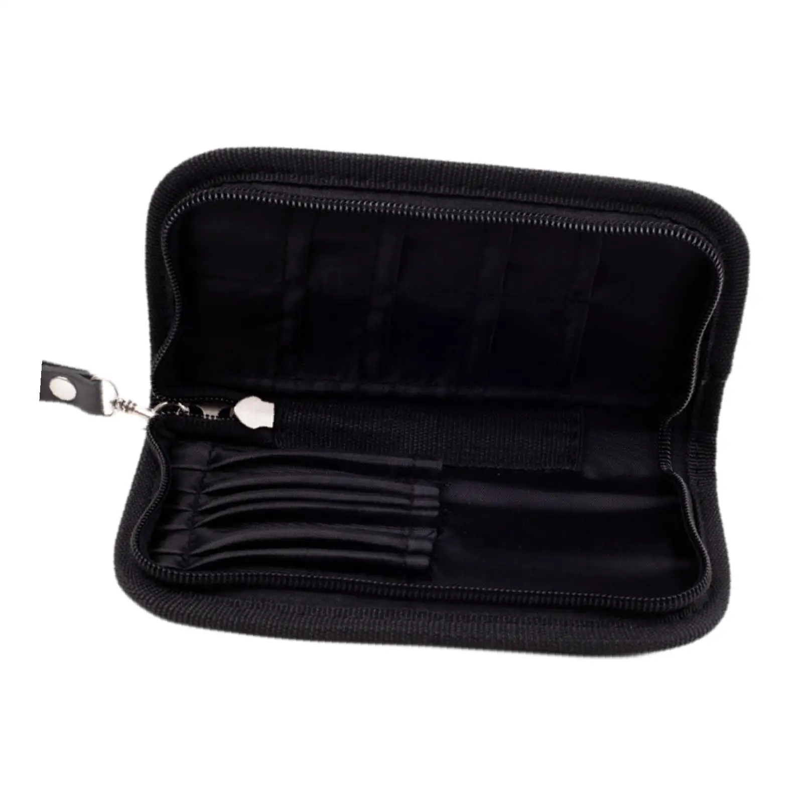 Estuche de dardos plegable portátil, bolsa de tela Oxford negra para puntas, ejes y vuelos, sostiene 12 cajas de almacenamiento de dardos, soporte para dardos