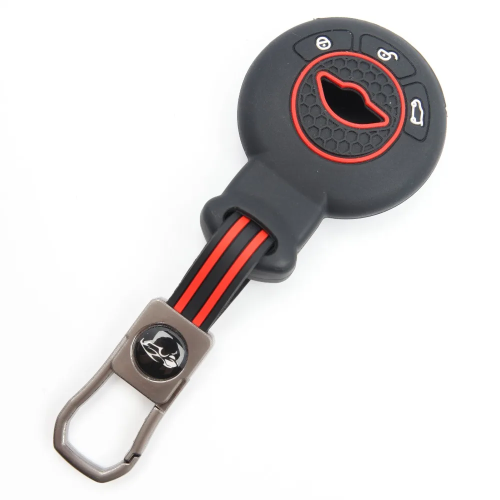 Silicone Remote Key Case For BMW Mini Cooper Clubman Countryman Paceman Roadster R56 R57 CAS3 with clasp holder Secure Grip
