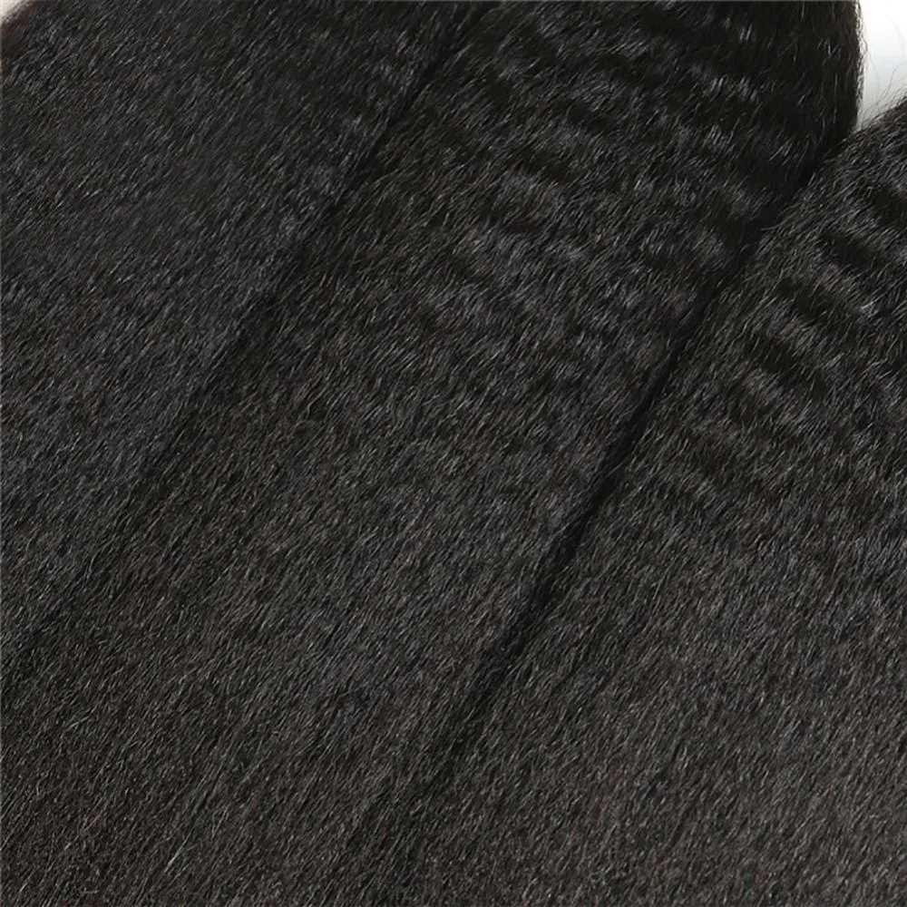 Pacotes sintéticos do Weave do cabelo para mulheres negras, pacotes retos de Yaki, extensões naturais do cabelo encaracolado, fibra química, uso diário