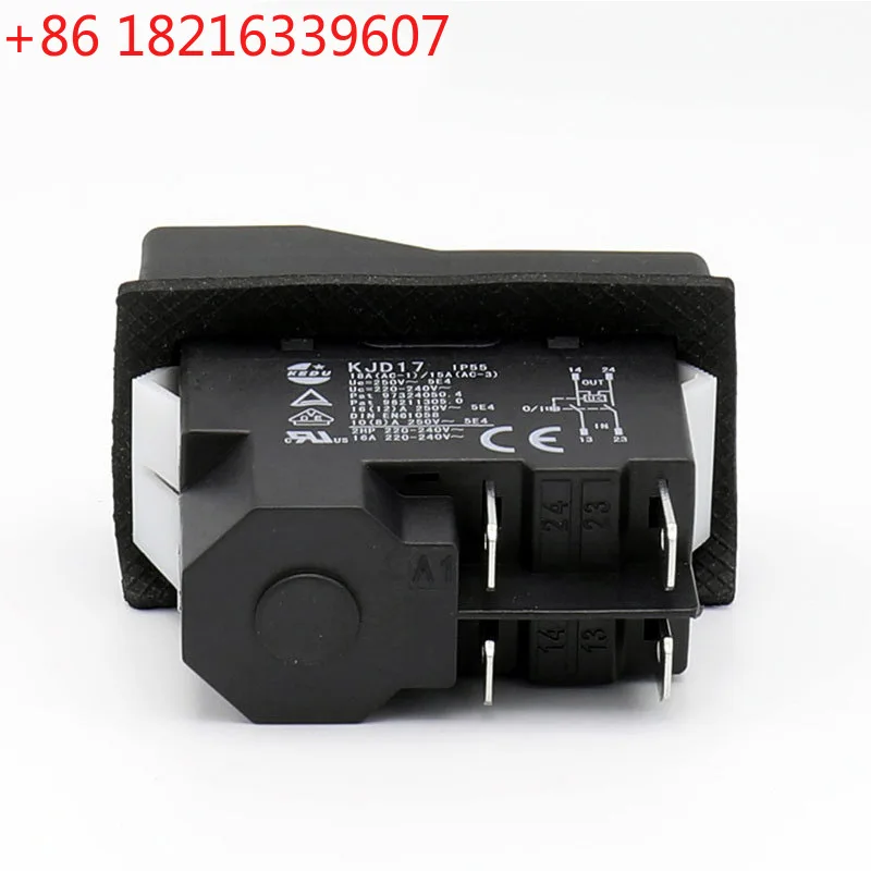 YAO IP55 Waterproof Push Button Electromagnetic switch 4 Pin AC250V 16A MagnetIc Starter Power Tool Safety Switches for Machine