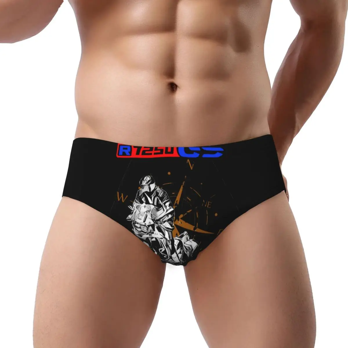 Custom Mens Motorcycle R1200 GS Adventure Men Panties Stretch Briefs Underwear