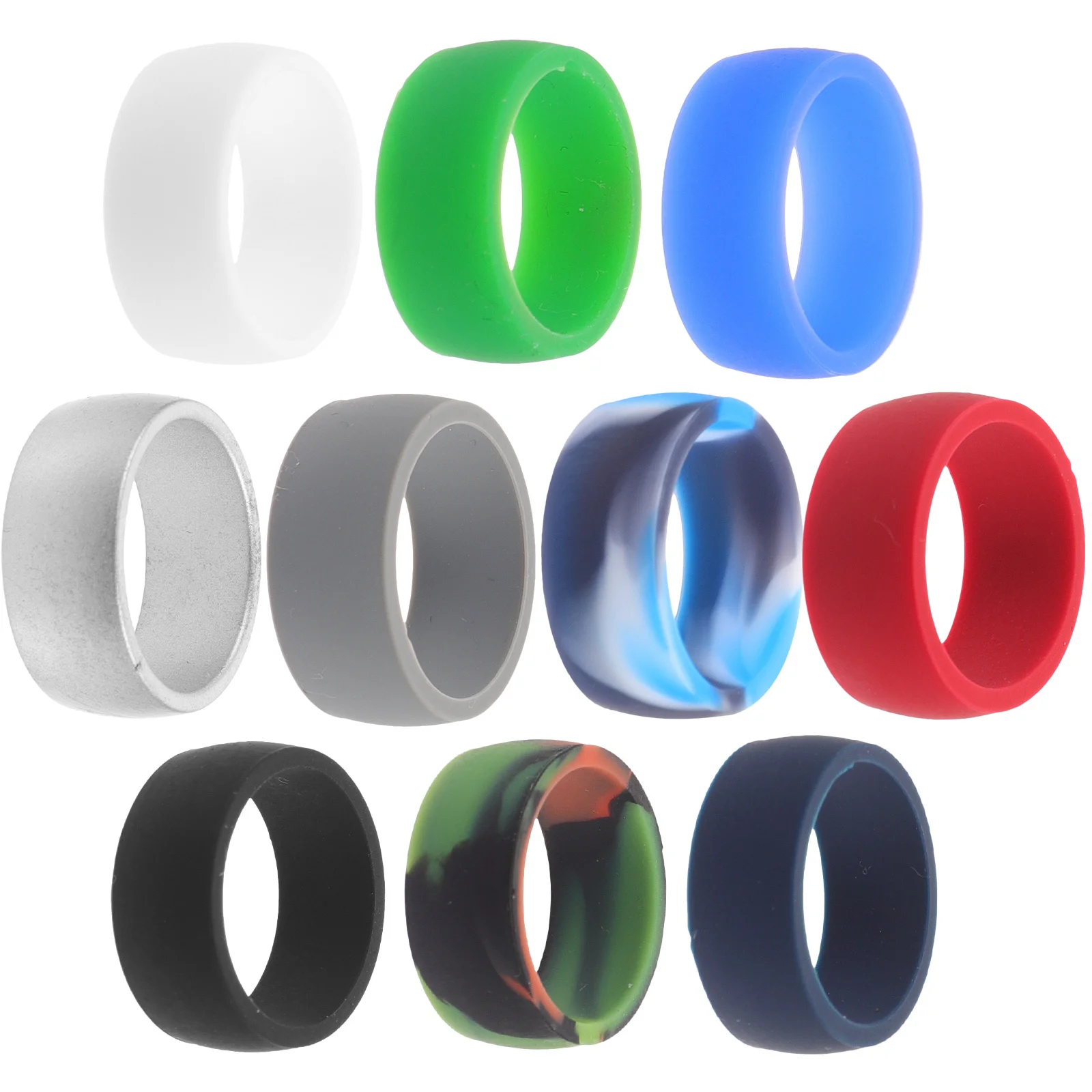 10Pcs Silicone Rings Men Women Comfortable Flexible Sports Finger Rings Soft Breathable Fitness Outdoor Exercise Novelty Wedding - Image 6