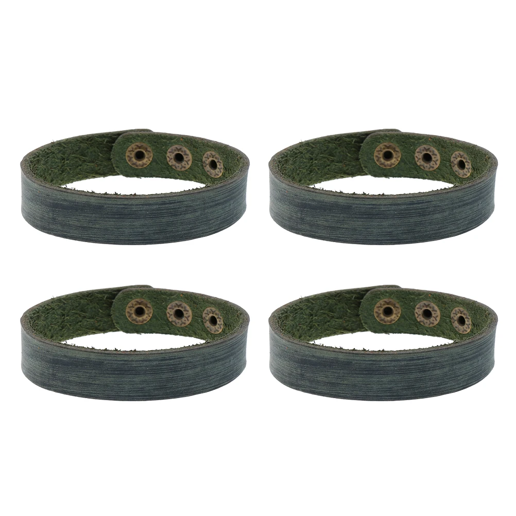 

4PCS Cowhide Bracelet Unisex Wrist Chain for Couples Students Lightweight Fashion Daily Wear Party Prom Gift