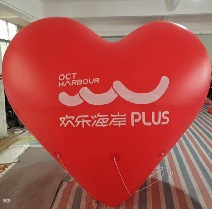 

2M Inflatable Advertising Heart Shape Balloon Flying Helium Balloon